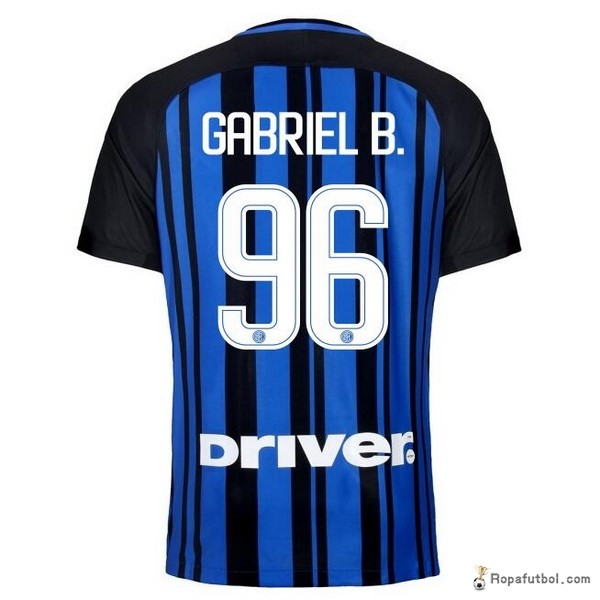 Camiseta Inter de Milán Replica Primera Ropa Gabriel B. 2017/18